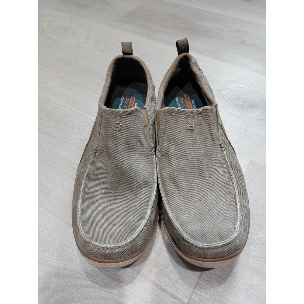 Skechers Relaxed Fit Memory Foam Air Coled Taupe Men Size: 11.5